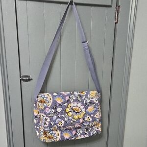 Vera Bradley Floral Patterned Laptop Bag/ Teacher Tote/ Messenger Bag